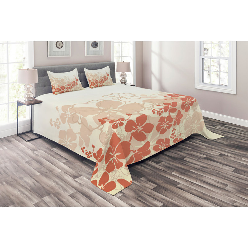 Bunny Coastal Polyester Floral Coverlet