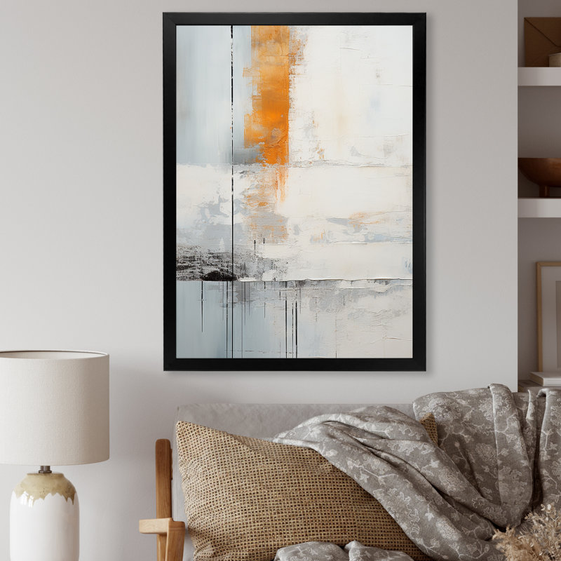 Simple Winter Landscape II, reproduction d'art sur toile, Cadre simple noir, H 32 po x l 24 po x P 1 po
