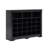 Sleek Design 24 Shoe Cubby Console, Modern Shoe Cabinet With Curved Base, Versatile Sideboard With High-Quality For Hallway, Bedroom, Living Room, Black, Shoe Storage-871258322