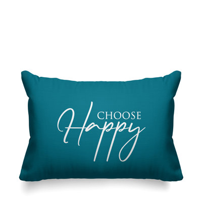 Housse et insert de coussin rectangulaire extérieur Aspire Choisissez Happy