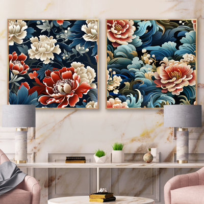 Stocksbridge - Ensemble de 2 collages carrés abstraits