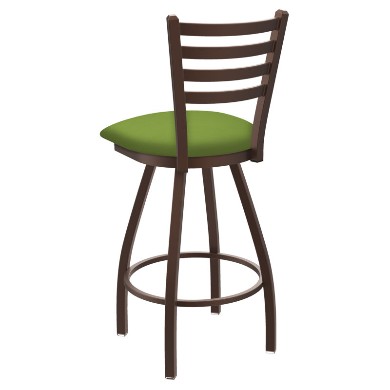 Tabouret de bar pivotant de 36" Evers, Bronze, Vinyle - vert kiwi Canter, Tabouret de comptoir (siège d'une hauteur de 25 p