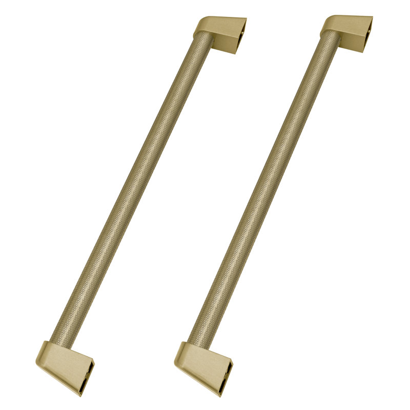 ZLINE Autograph Edition Touchstone Refrigerator Drawer Helix Handles (Set of 2) in Polished Nickel, Champagne Bronze