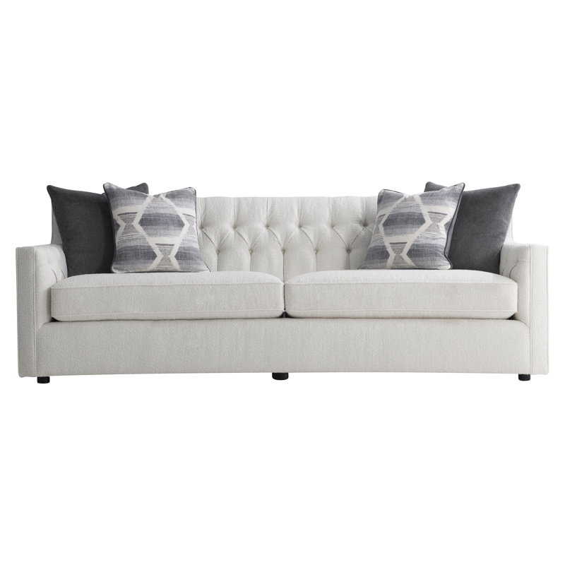 Candace Upholstered Sofa, Cream, 34.5" H x 96" W x 43" D