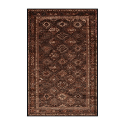 Machine Washable Persian Brown Area Rug