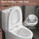 Elongated One Piece Toilet with Comfort Seat Height 17.3", Power Dual Flush 0.8/1.28 GPF and MAP 1000g