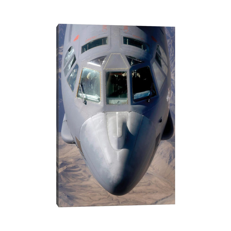 A B-52 Stratofortress Bomber Refuels During A Close Air Support Mission by Stocktrek Images - Wrapped Canvas Gallery-Wrapped Canvas Giclée