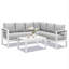 Ensemble de conversation modulaire 4 pièces pour patio