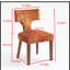Ensemble de 2 chaises de salle à manger rembourrées en tissu, structure en bois franc-1753949073