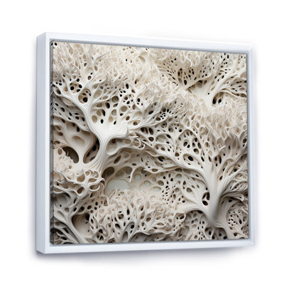 Collage de coraux noirs et blancs sous l'eau - Art nautique et plage sur toile