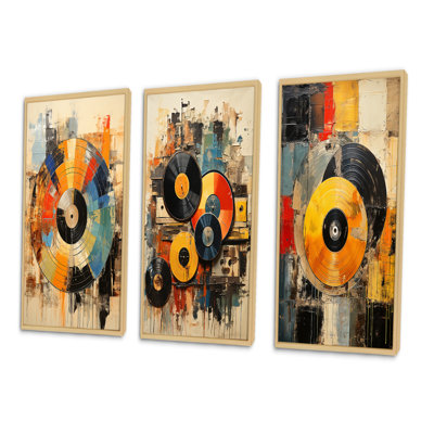 Disque vinyle, vinyle rétro II, ensemble de 3 disques vinyle