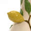 Grand vase ivoire avec citrons jaunes 13,8 pouces