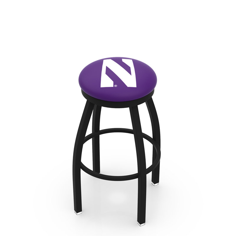 Tabouret de bar pivotant de 30 po NCAA, Ride noire, Université du nord-ouest