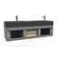 Ensemble de meuble-lavabo double mural 60 po Russett-240086608-240086619-263340073