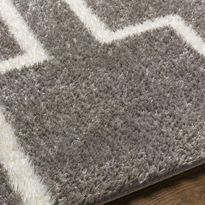 Geometric Shag 160cm X 213cm Area Rug