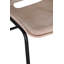Chaise parsons en cuir véritable brun clair Bessler