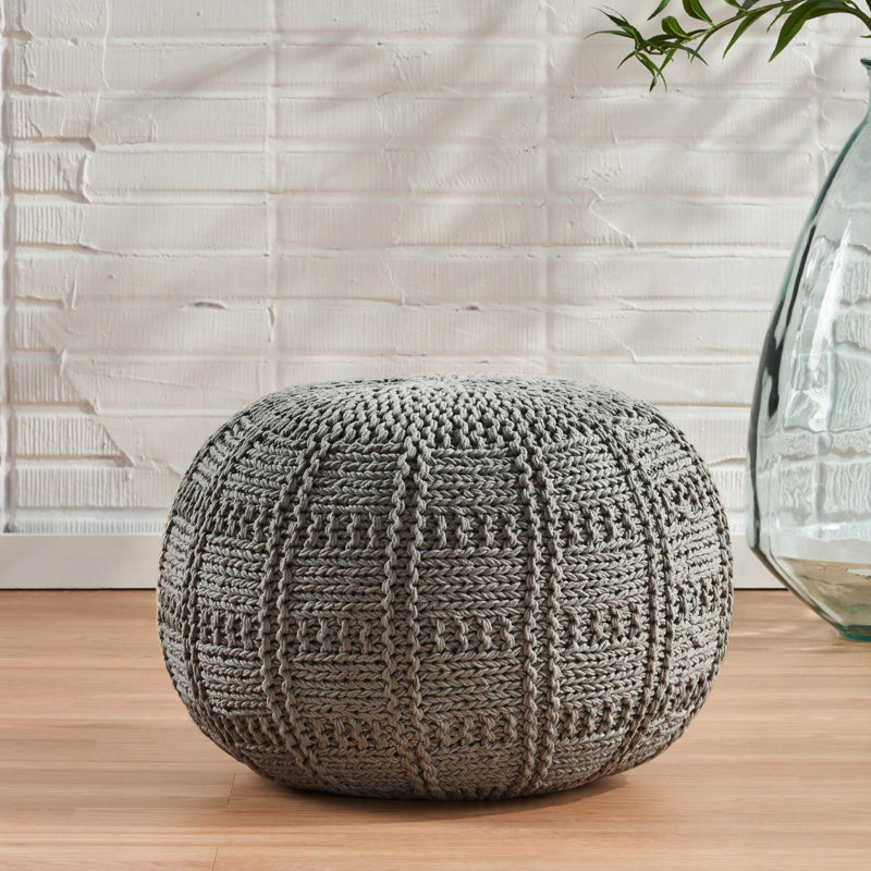 Pouf rond en coton 20 x 20 Yuny