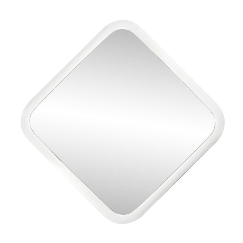 Flat Wall Mirror, Matte White