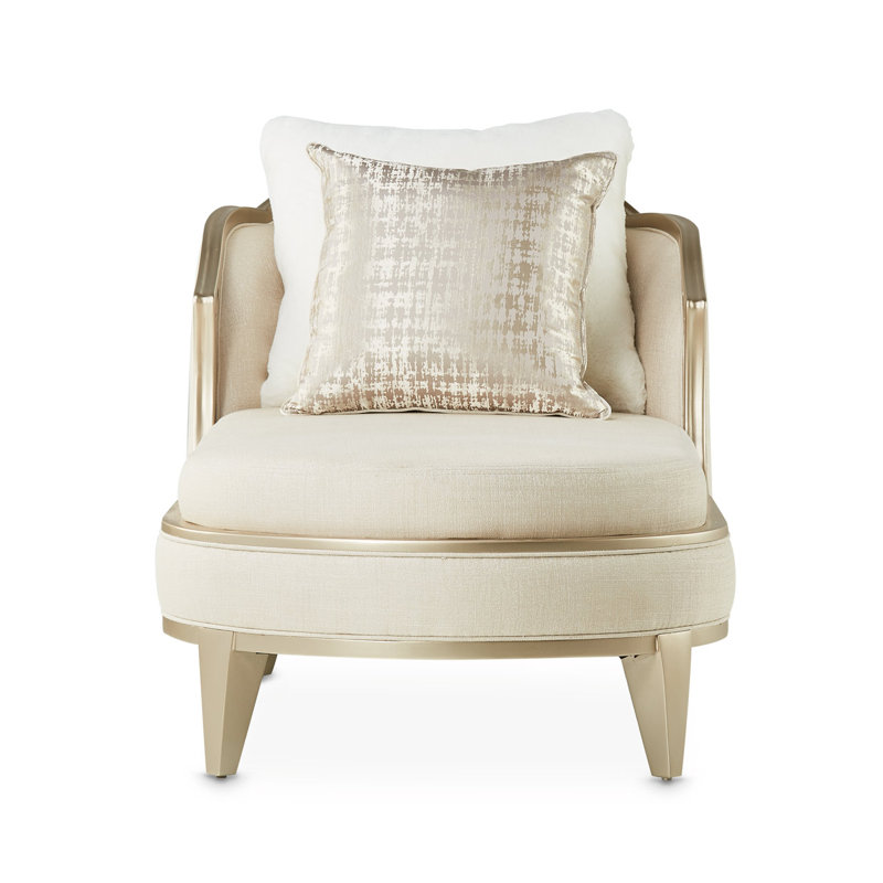 Villa Cherie Chaise Lounge, Pearl 100% Polyester