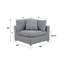 Ensemble modulaire 5 pièces en tissu Teddy Boucle-433806801