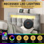 4Ft6 Double Velvet Upholstered Bed Frame With Hydraulic Storage With LED Lighting And Charging Station Ottoman Bed No Box Spring Needed-1487846246