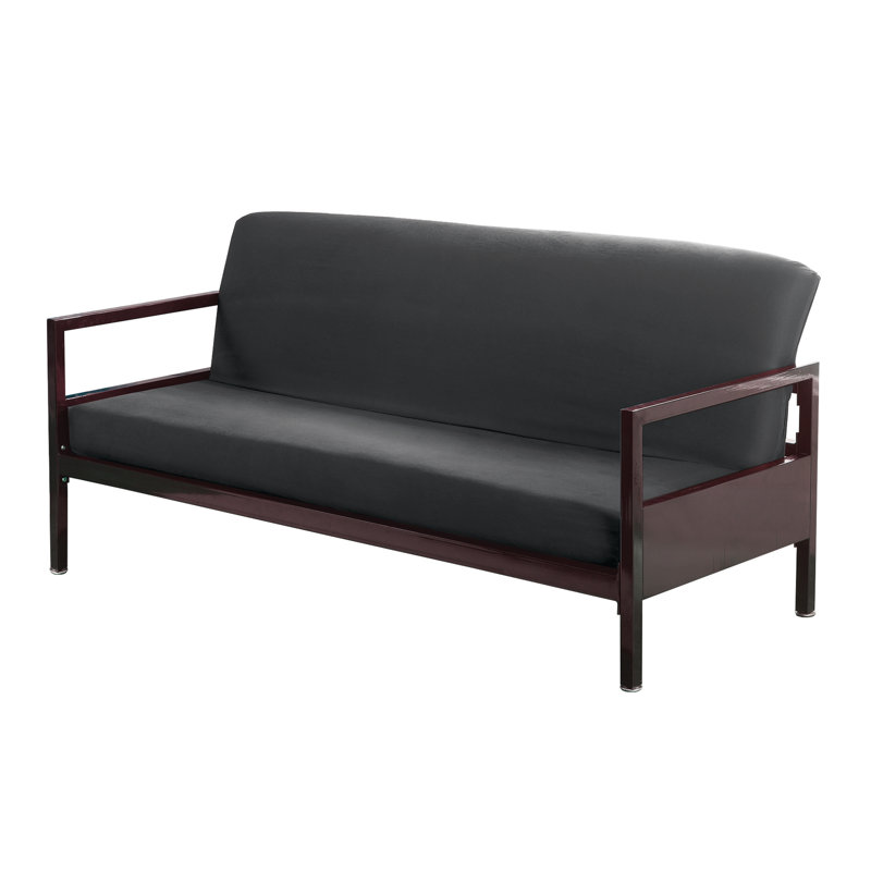 Housse pour futon à coussins carrés / rectangulaires, Gris anthracite 100 % coton