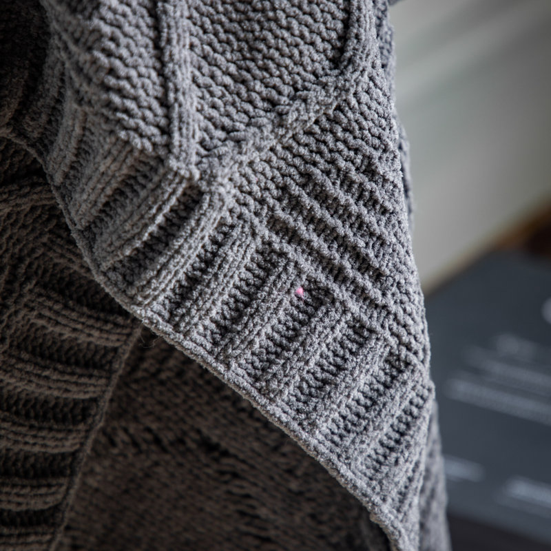 Chetram Throw Blanket, Grey
