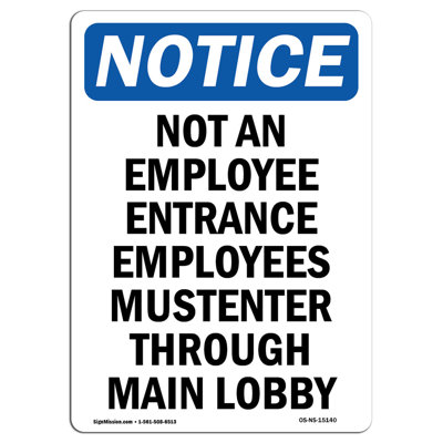 Not an Employee Entrance Employees Sign