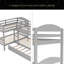 Lit simple en L avec lit gigogne-942128704