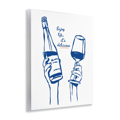 «Enjoy Life with Wine», art mural par lettré et doublé