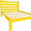  Structure de lit simple en bois massif jaune Carrary Carrington - simple, jaune