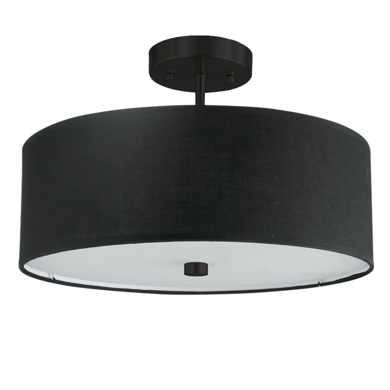 Plafonnier semi-encastré 60 W Bal devant, Noir