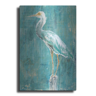«Coastal Egret II Dark» par Sue Schlabach - reproduction de dessin sans cadre