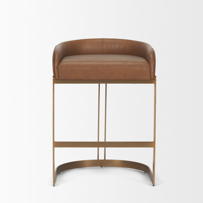 Bradley Genuine Leather Bar & Counter Stool