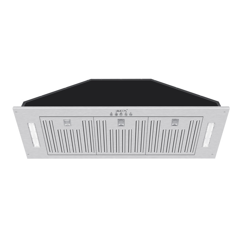 36" 600 CFM Insert Range Hood Stainless Steel with LED Lights and Baffle Filter