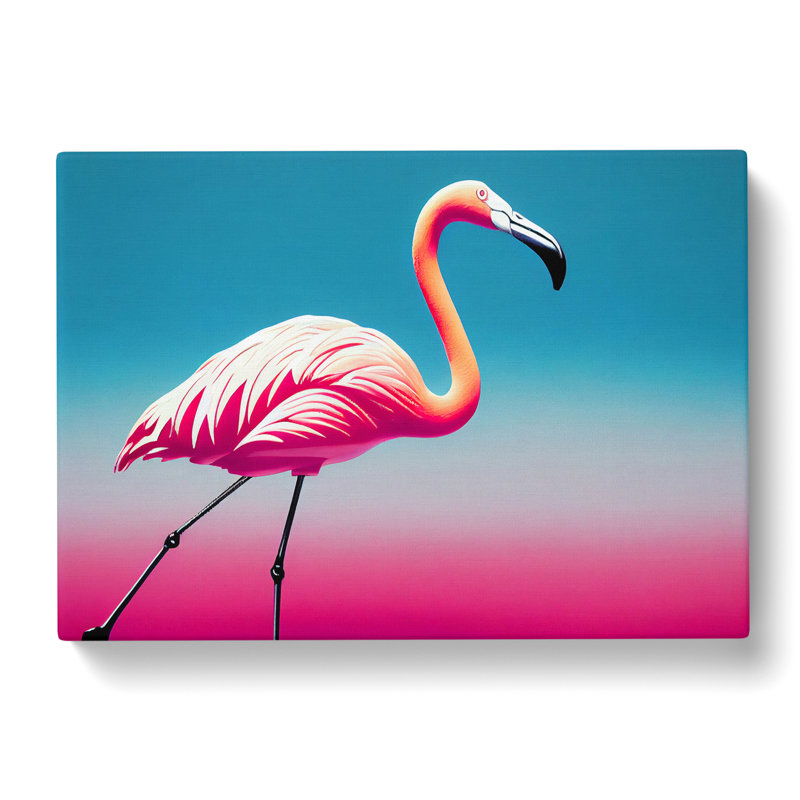 Flawless Flamingo - Wrapped Canvas, 35cm H x 50cm W x 3cm D