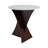 Round Accent Table Acacia Wood & Marble Modern Design White Marble Top Wood Base Living Room, Bedroom, Office 21" Brown.