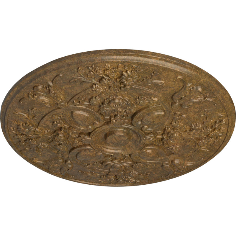 31 médaillons de plafond Baile de 31 1/4 po x P 2 1/4 po (convient aux auvents jusqu'à 6 po), Bronze huilé