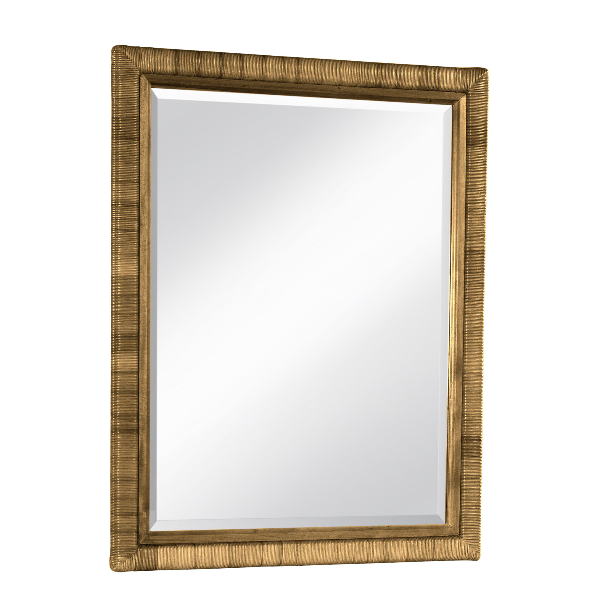 Monterey Rattan Flat Mirror, Honey