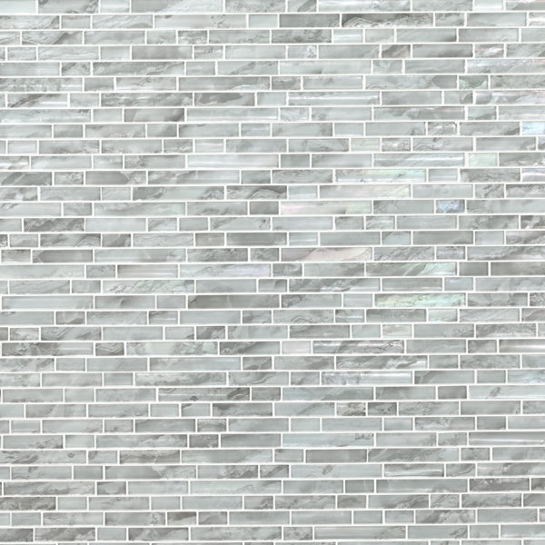 Palette Fog Interlocking 12 in. x 12 in. Glossy Glass Mosaic Wall Tile