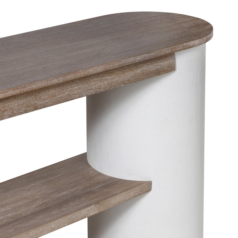 66'' W Console Table, Silk Linen