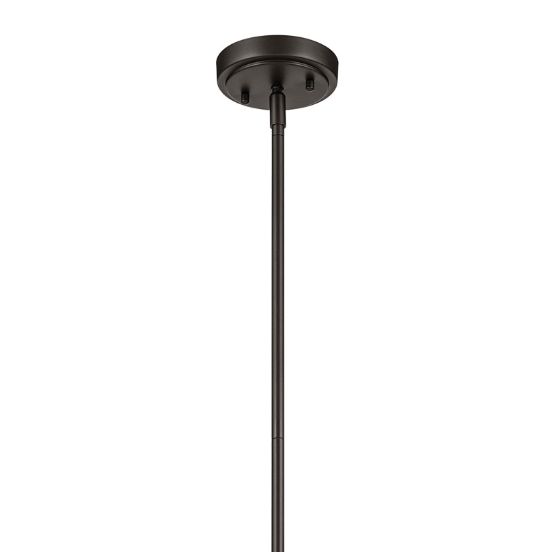 15.5" 1-Light Cone Pendant with Clear Glass, Bronze