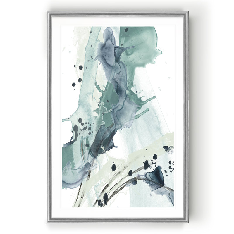 «Deep Splash I» par Lieven, reproduction d'art sur toile, H 30,5 po x l 42,5 po x P 1,5 po, Encadrement argenté
