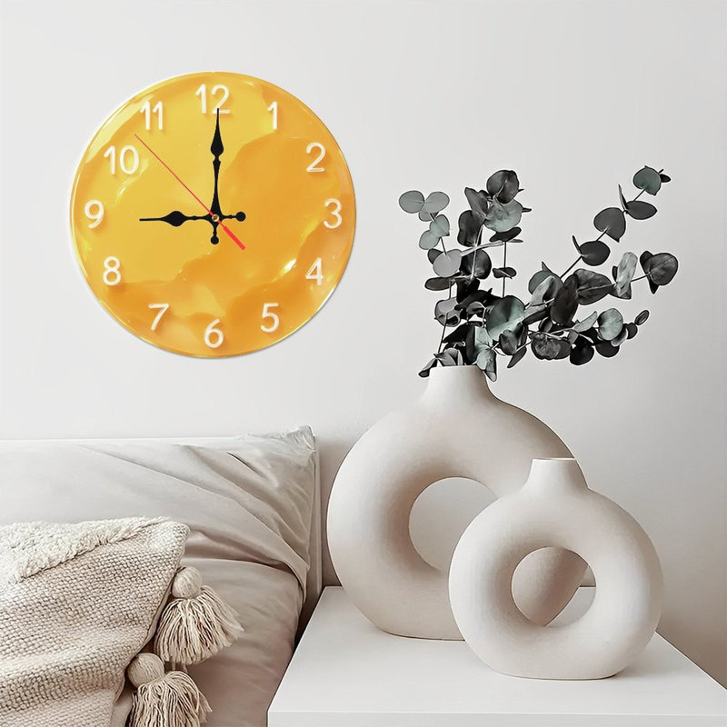 Horloge jaune en gel