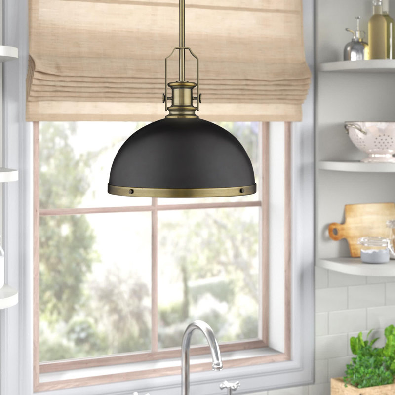 Enola 1 - Light Single Pendant, Heritage Brass, Bronze
