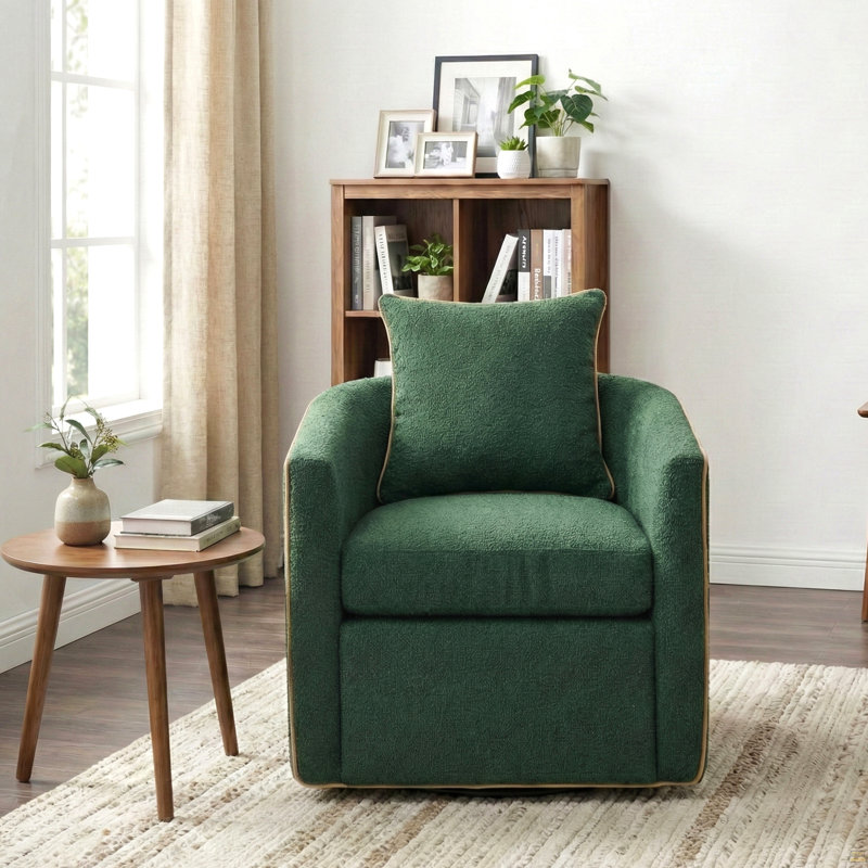 Fauteuil pivotant rembourré Fauteuil club, Vert