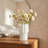  Marais 8" Ribbed White Glass Vase for Floral Arrangements & Decor-1930201342