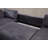 Stylish Corner Sofa, Anthracite, 70.9 x 159.4 x 59.1 inches | Durable Beech Wood Frame & 100% Polyester Fabric | Soft Grey Foam & Silicone Foam for Optimal Comfort | Modern Design, No Pillows Included, Perfect for Living Rooms