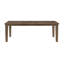 Table de salle à manger contemporaine à rallonge, finition bois brun clair, style maison de campagne rectangulaire pour 6