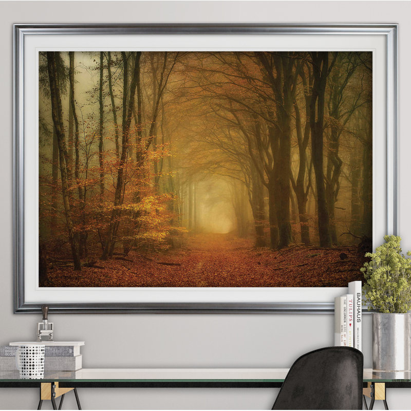 « early light », reproduction de photo, Cadre argenté, H 31 po x l 43 po x p 1,5 po